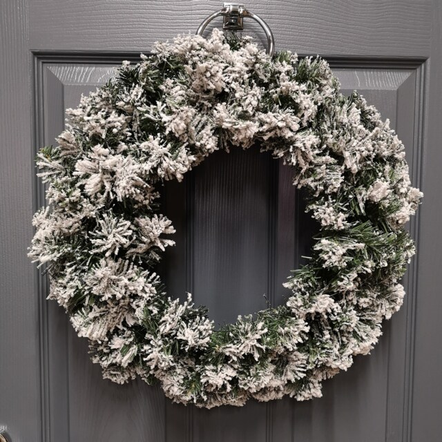 50cm Snow Flocked Imperial Pine Christmas Wreath