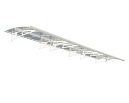 Patio Cover Bordeaux Door Awning Canopy 6690 Clear - Acrylic - L670.5 x W139 x H33 cm - White White