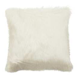 Bosie Lamina Cream Square Fur Cushion Cream