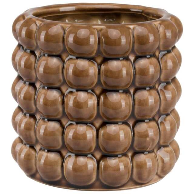 Hill Interiors Seville Collection Bubble Vase - Caramel - 20cm x 20cm x 20cm
