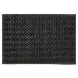 JVL Condor Rubber Scraper Doormat 40x60cm, Black