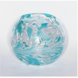 Milford Collection Tealight Holder April Birthstone Friendship Nightlight Turquoise Small