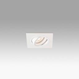 Rad 1 Light Square Tiltable Recessed Spotlight White, GU10