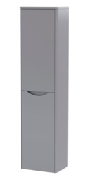 Balterley Arch Modern Bathroom 1 Soft Close Door Wall Hung Tall Cabinet Grey Satin Grey 1