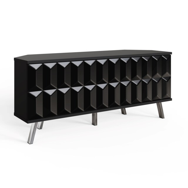 Frank Olsen Furniture Elevate Corner TV Cabinet in Black Black 1