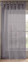 Tiara Dolly Voile Tab Top Curtain Panel - Silver - 145cm x 229cm Silver