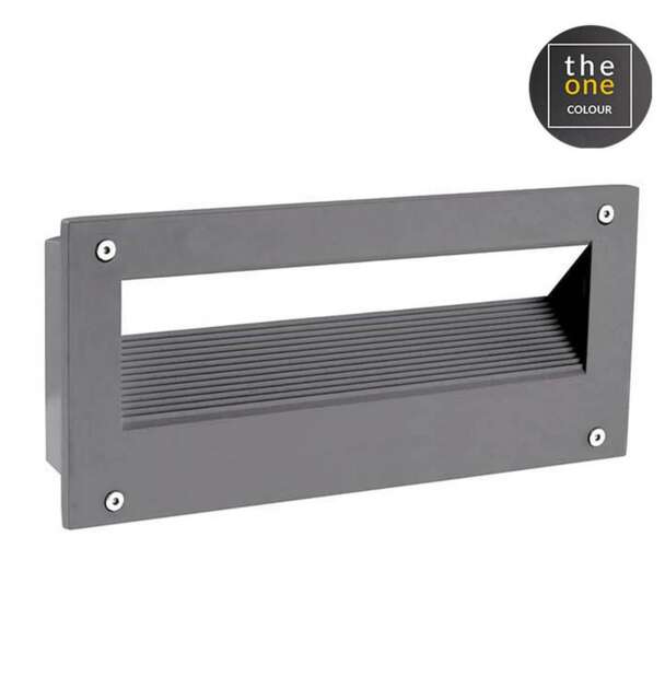 Micenas Outdoor LED Recessed Wall Light Grey, Matt IP65 5.5W 3000K Dimmable - Special Offer
