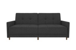Andora sprung sofa bed in fabric grey Grey GREY LINEN Three Seater