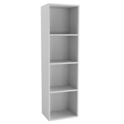 Wooden Bookcase Shelving Display Storage Shelf Unit Wood Shelves Multi White - 4 Shelf 1