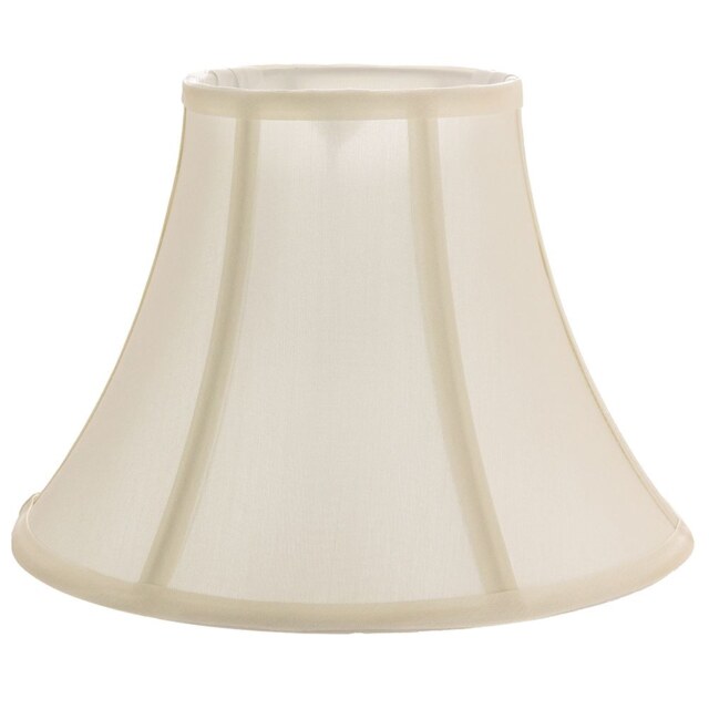 Traditional Empire Shaped 14 Inch Lamp Shade in Rich Silky Cream Cotton Fabric Cream Cream 1