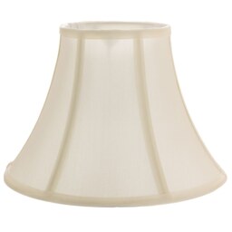 Traditional Empire Shaped 14 Inch Lamp Shade in Rich Silky Cream Cotton Fabric Cream Cream 1