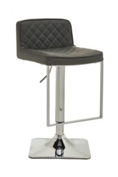 Orsina Baina Dark Grey And Chrome Square Base Bar Stool