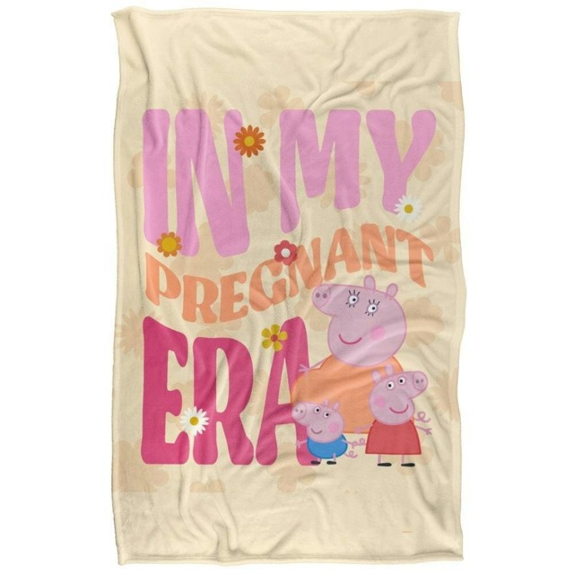 Peppa Pig Pregnant Era Mummy Pig Blanket - White - One Size