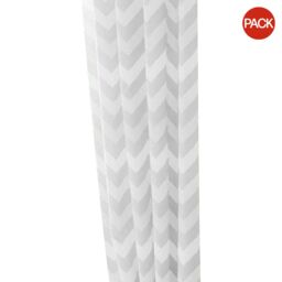 Bedding & Beyond Metro Chevron Pencil Pleat Curtains (Pack of 2) - Grey/White - 54in x 66in Grey