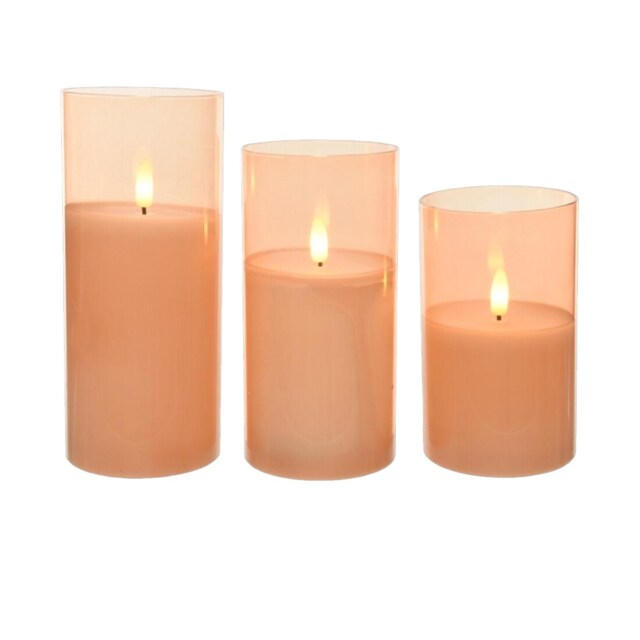 Kaemingk LED Christmas Electric Candle (Pack of 3) White Warm White One Size 1