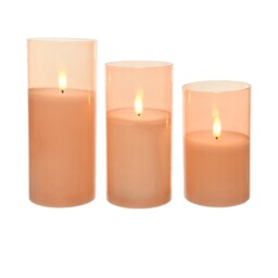 Kaemingk LED Christmas Electric Candle (Pack of 3) White Warm White One Size 1