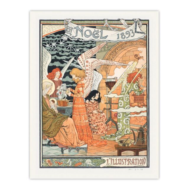 Illustration Newspaper 1893 Christmas Grasset Huge Wall Art Print 18X24 In
