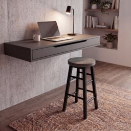 Chef Vida Wooden Revolving Bar Stool Set of 2, Black