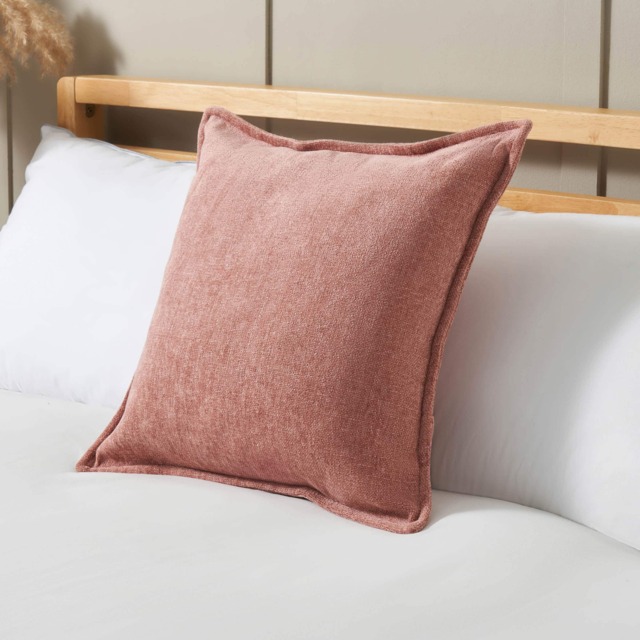 BHS Oxford Chenille Cushion Pink Pink One Size 1