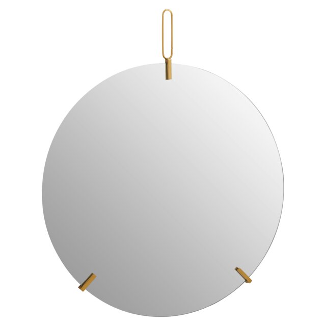 Interiors by Premier Sleek And Slim Design Wall Mirror With Hanging Loop, Versatile Round Shaped Mirror, Round Mirror for Home Gold