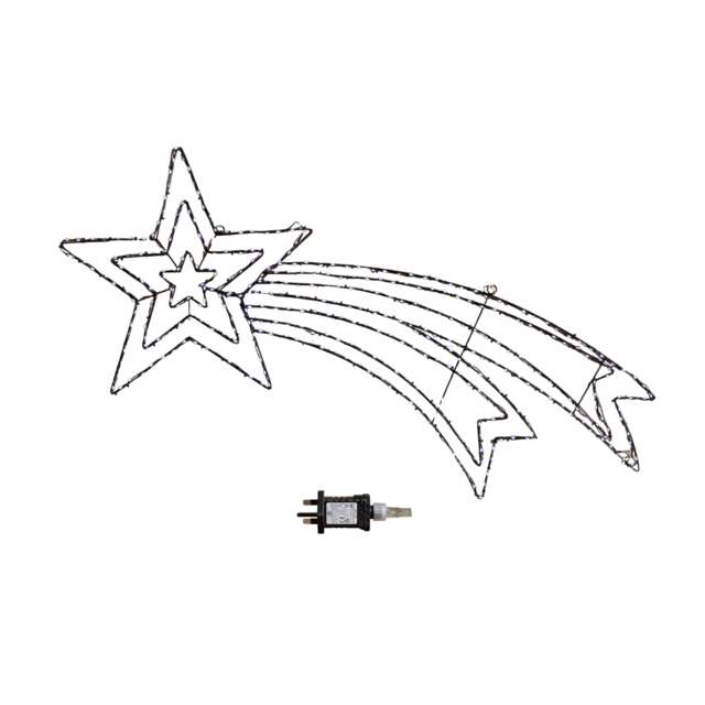 49cm x 1.19m Light up Christmas Shooting Star with 373 Twinkling White LEDs