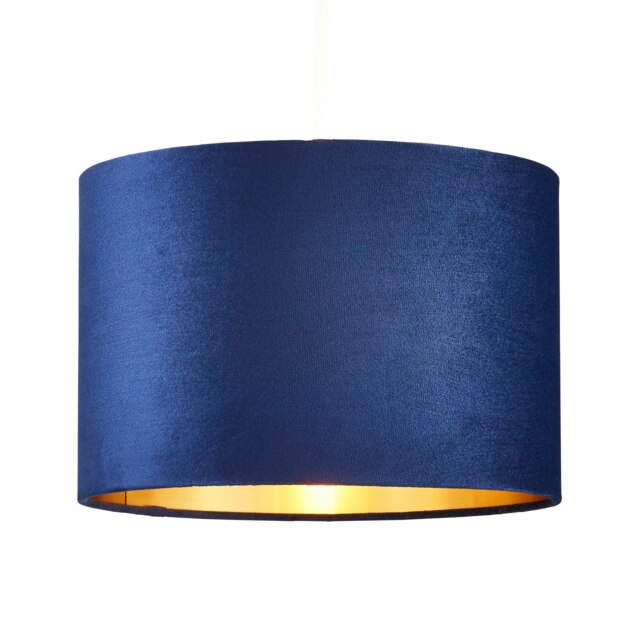 BHS Velvet Easy Fit Light Shade, Navy Blue Navy 1