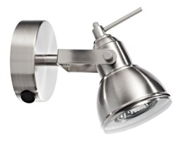 Unique Industrial Designed Satin Nickel Switched Wall Spot Light Silver Satin Nickel 1