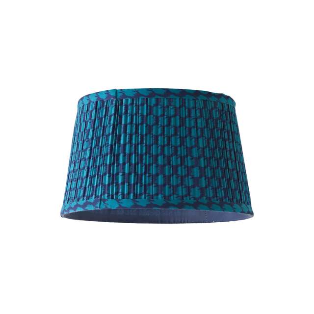 ValueLights Malina Small Double Teal Pleated Taper Shade and Bulb