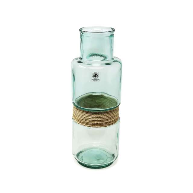 Verano Spanish Ceramics Recycled Glass Slim Aba Vase - 45cm Clear 1