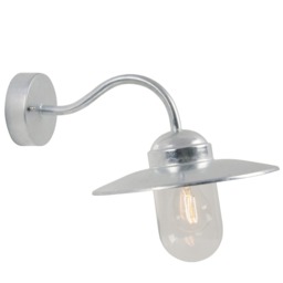 Nordlux Luxe Outdoor Wall Light Silver Galvanized steel Solar E27 Sensor Coastal/Marine Safe - Mains Powered, IP54 Silver Galv.