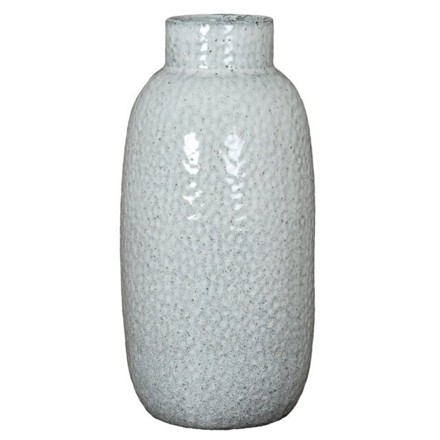 Cairn Dimple Large Vase - Ceramic - L18 x W18 x H37 cm - White