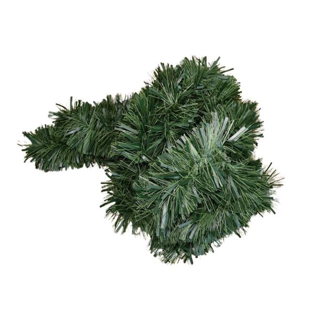 10m x 15cm Luxury Chunky Cut Tinsel Garland Christmas Tree Decoration - Green