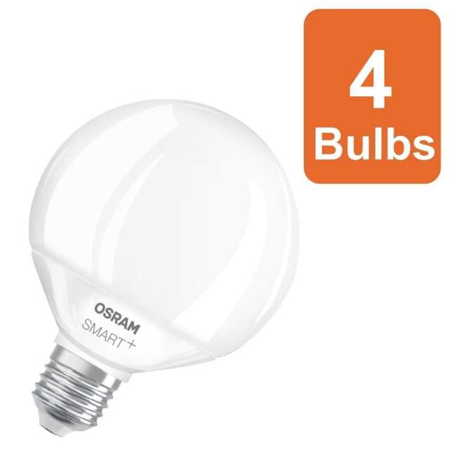 Osram Smart+ Matter E27 Classic G95 100 Tunable White Light Bulb 14W 4 Pack