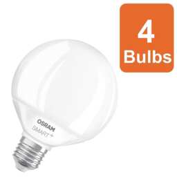 Osram Smart+ Matter E27 Classic G95 100 Tunable White Light Bulb 14W 4 Pack