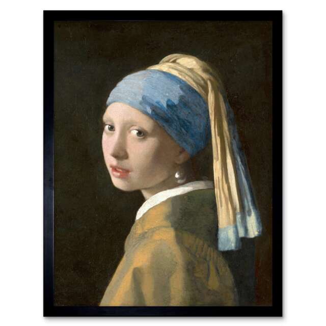 Johannes Vermeer Girl Pearl Earring Old Master Framed Wall Art Print