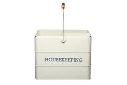 KitchenCraft Housekeeping Box Cream Metal