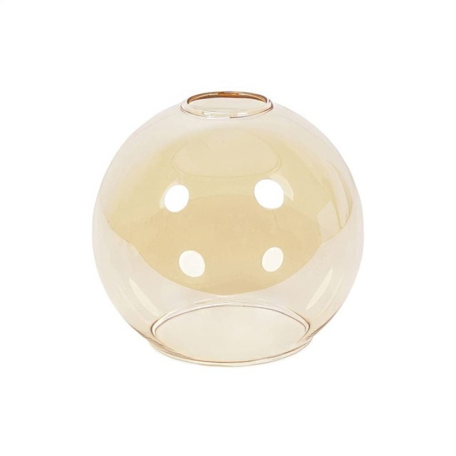 ValueLights Bellamy Small Amber Glass Globe Ceiling Pendant Shade Grey