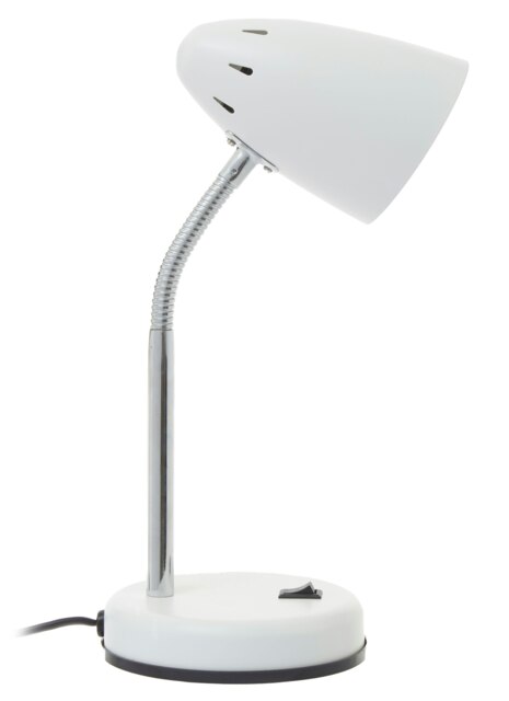 Interiors by Premier Matte White Desk Lamp, Adjustable Living Room Desk Lamp, Minimalistic Desk Lamp for Reading & Writing