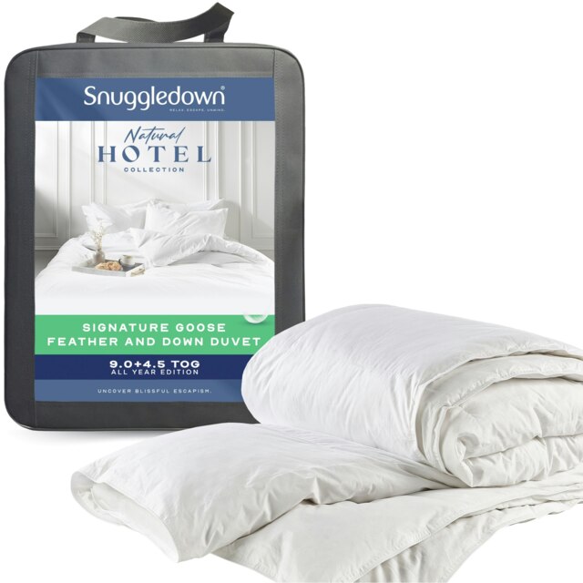 Snuggledown Goose Feather & Down All Season Duvet, 13.5 Tog, Single White Single