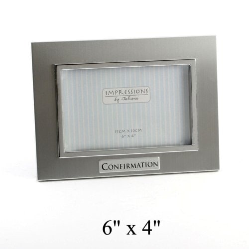 "Juliana 2 Tone Aluminium Photo Frame Confirmation 6""x4"