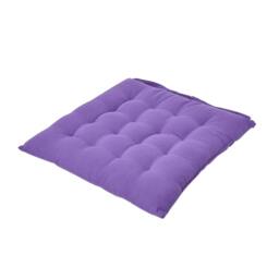 Homescapes Seat Pad Luxury Cotton Indoor Outdoor Garden Dining Cushion Purple 40 x 40 cm 1