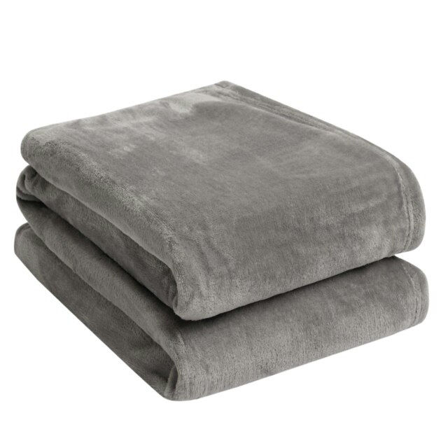 OHS Ultra Soft Blanket Warm Flannel Fleece, 120x150cm - Slate