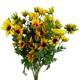 Pack of 6 x 70cm Artificial Yellow Daisy Flower Spray