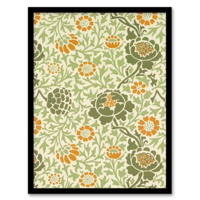 William Morris Framed Wall Art Print Grafton 1883 Floral Motif Home Décor