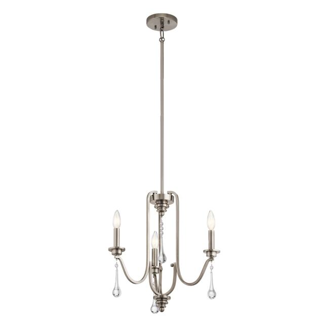 Kichler Karlee 3 Light Chandelier Classic Pewter