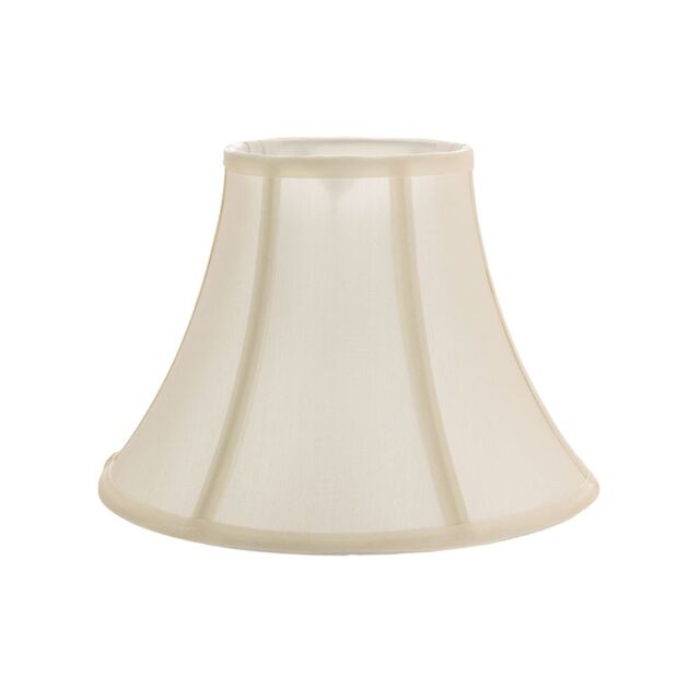 "Traditional Empire Shaped Small 8"" Lamp Shade in Silky Cream Cotton Fabric Cream Cream 1"
