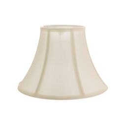 "Traditional Empire Shaped Small 8"" Lamp Shade in Silky Cream Cotton Fabric Cream Cream 1"