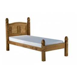 Mercers Furniture Corona 3'0 Single Low Foot End Bed Frame Solid Wood Pine Wooden Bedroom with Mexican Styling
