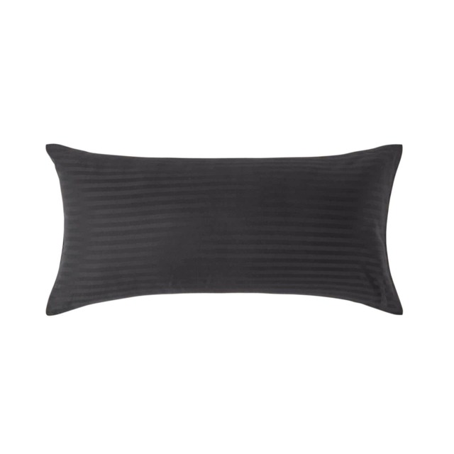 Homescapes Black European Size Egyptian Cotton Pillowcase 330 TC - 40 x 80 cm