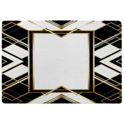 Art Deco Frame (Rug) Black L